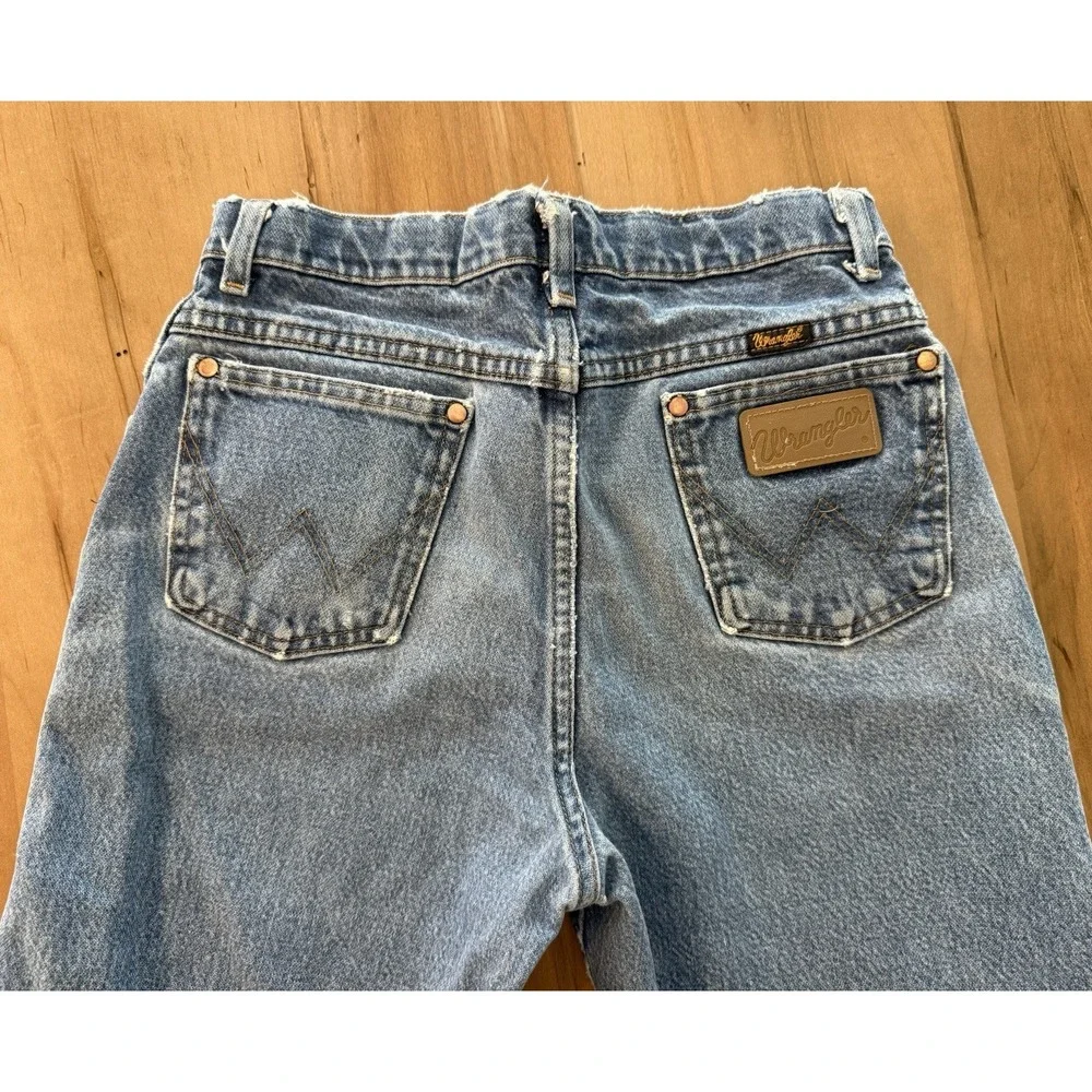 Wrangler 1013MWZ Slim Cowboy Cut Jeans Light Blue Distressed Farm Worn 28x30